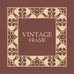 Vintage decorative frame