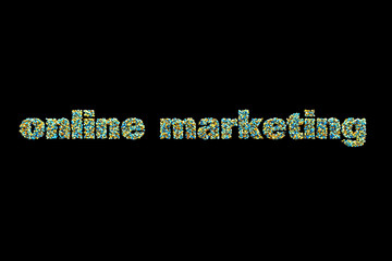 Online Marketing Schriftzug