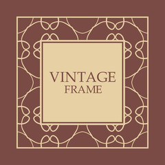 Vintage decorative frame