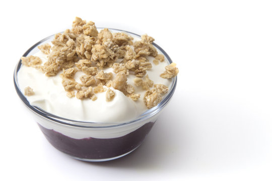 Yogurt with Berry Compot and Granola