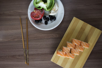 ready meal to eat view from above
