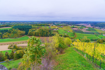 Fototapeta premium Vineyards surrounding castle Riegersburg, Styria, Austria