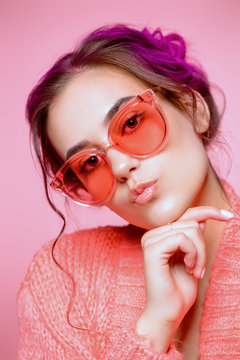 big rose-colored glasses