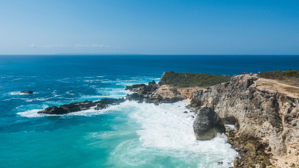 Aufeinandertreffen karibisches Meer und Atlantik
