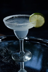 summer fresh cocktail with ice, fruit