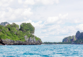 Popular travel tropical karst rocks perfect for climbing Railay