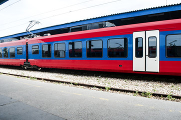Fototapeta premium Photographing the train