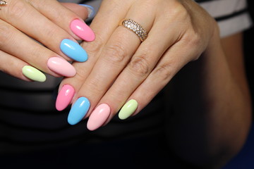 Obraz na płótnie Canvas glamorous manicure of nails