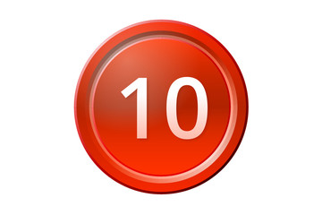 ten number 10 red button