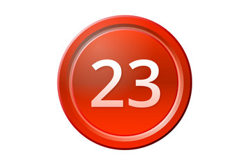 twenty-three number 23 red button