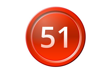 fifty-one number 51 red button