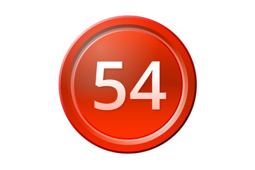 fifty-four number 54 red button