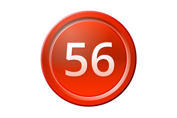 fifty-six number 56 red button