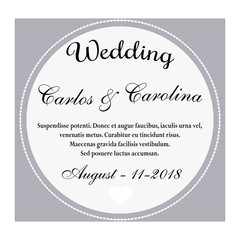 Wedding invitation card