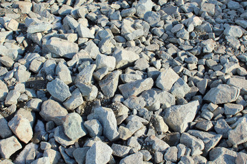 Large stones on the river bank. Background. Texture.