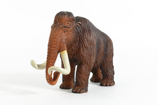 luxury baby rubber mammoth toy for animal collection on white background