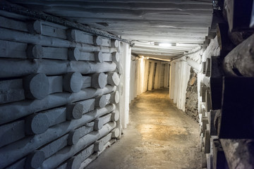 Naklejka na ściany i meble Wieliczka Salt Mine in Krakow, Poland, Europe.