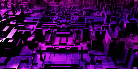 Abstract purple city background