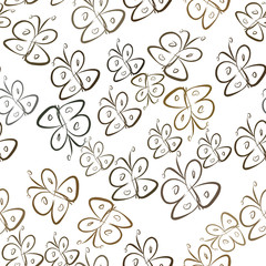 Seamless butterfly illustrations background abstract, hand drawn. Insects, creative, wallpaper & underwater.