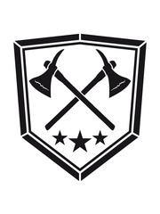 schild schwarz 2 kreuz axt hulzfälleraxt holzfäller holz pickaxe spitzhacke abbauen bergbau hammer axt werkzeug bergarbeiter