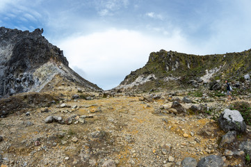 The crater of volcano Sibayakt