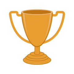 Isolated golden trophy icon