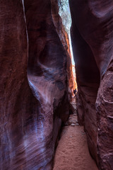 Hiking in Buckskin Gulch