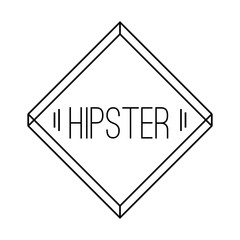 Abstract hipster label