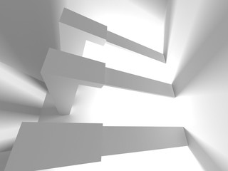 Abstract Modern White Architecture Background