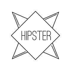 Abstract hipster label