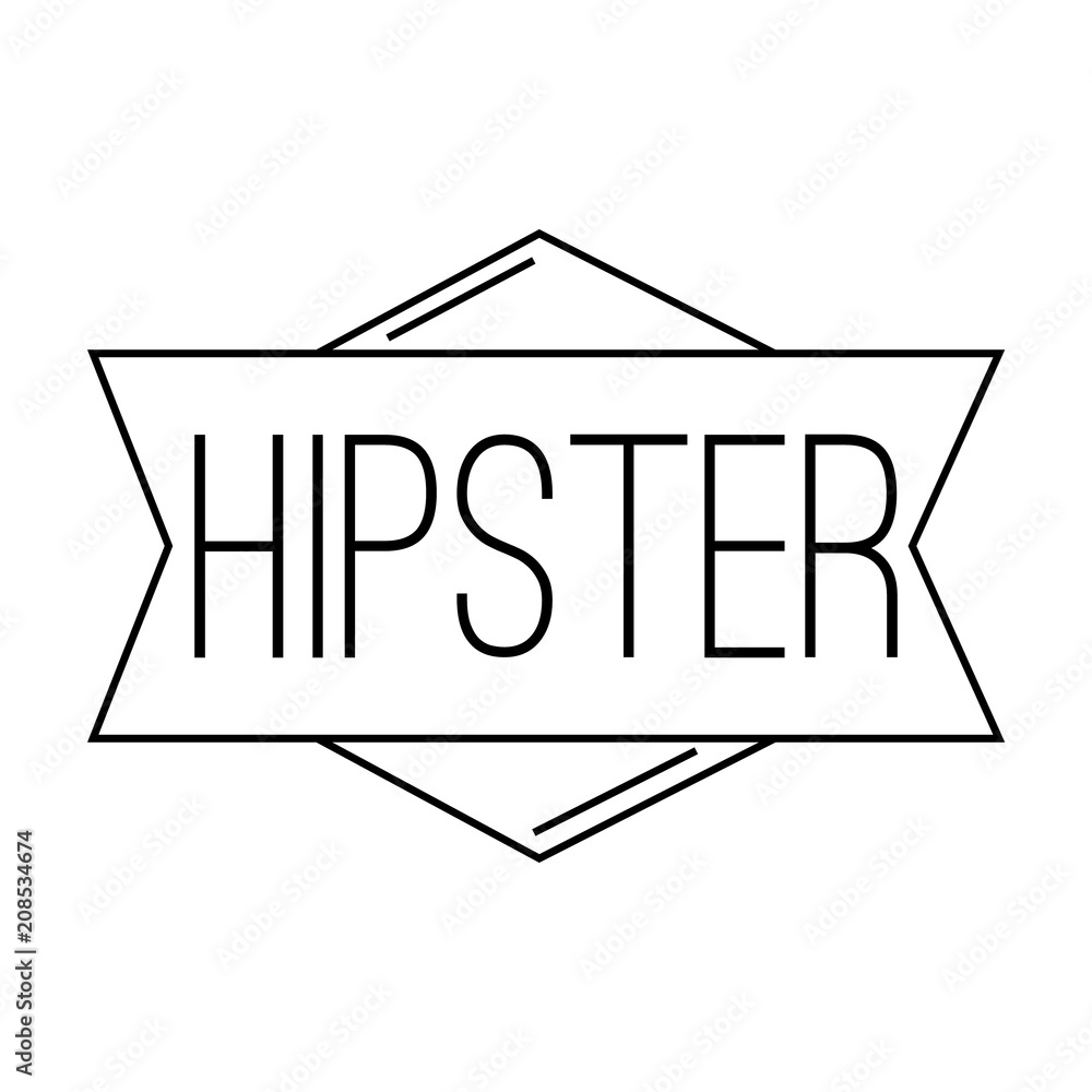 Wall mural Abstract hipster label