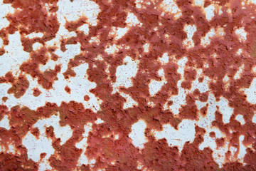 Rusted metal corrugated metal background.Rusty meta.Old metal sheet roof texture
