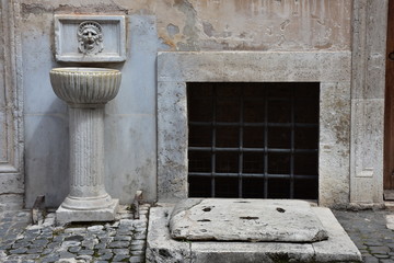 Rome, 17 May 2018, Reportage from S. Angel Castle. External and internal. Courtyard of the well....