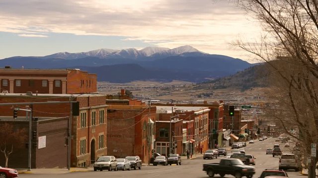 Granite Drive Traffic Butte Montana Downtown United States