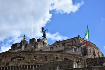 Rome, 17 May 2018, Reportage from S. Angel Castle. External and internal. Detail of the panoramic terrace