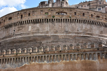 Rome, 17 May 2018, Reportage from S. Angel Castle. External and internal. Detail of the façade 