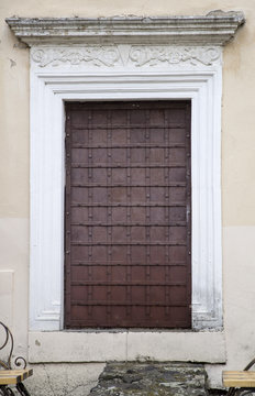 Photo of antique vintage old style wooden door