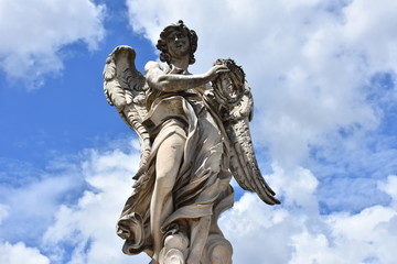 Rome, statues of the angels sculpted by pupils of Bernini in 1669 and placed on the S. Angelo...