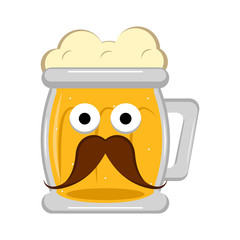 Hipster beer character