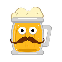Hipster beer character