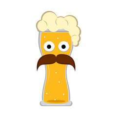 Hipster beer character