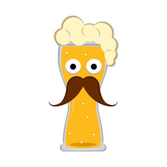 Hipster beer character