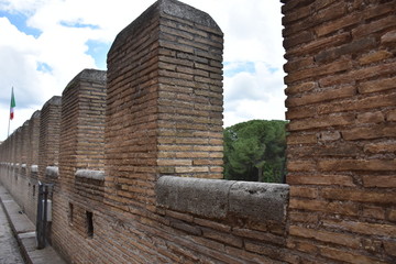 Rome, 17 May 2018, Reportage from S. Angel Castle. External and internal. Details of the walls.