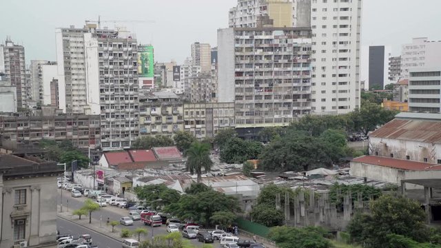 High angle view over city of Maputo, Mozambique