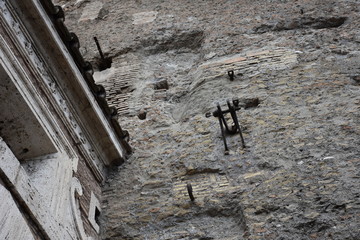 Rome, 17 May 2018, Reportage from S. Angel Castle. External and internal. External architectures.