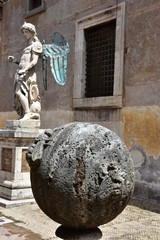 Rome, 17 May 2018, Reportage from S. Angel Castle. External and internal. Courtyard of the angel. 