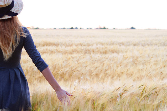 girl in a wheat field