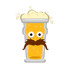 Hipster beer character