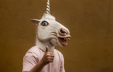 Unicorn funny plastic mask photograph © bernardojbp