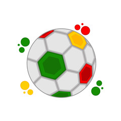 Soccer ball with the colors of Senegal